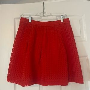 Red/Orange Pleated Skirt - Like new condition